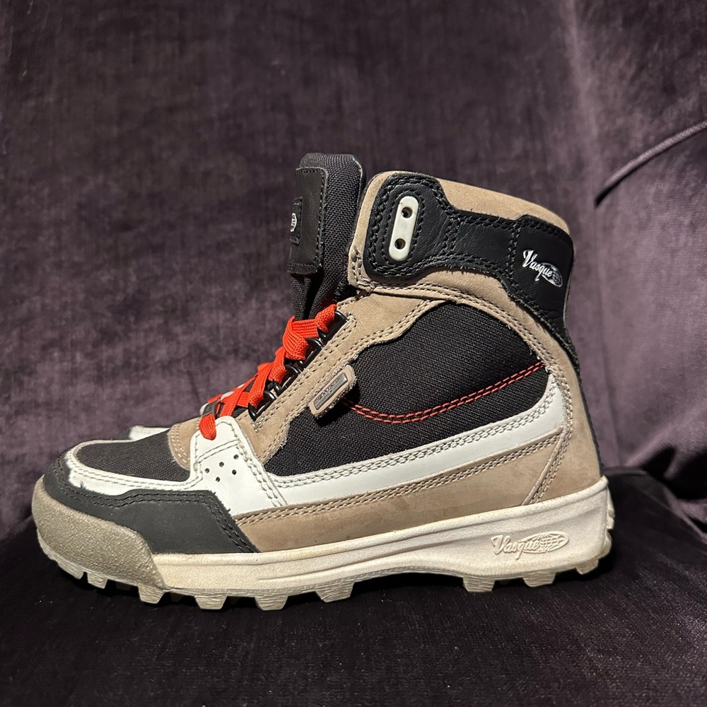 Vasque Contender BV-620 Tan Black Leather 2-Tone Hiking Mountain Boots Womens 5